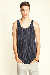 Dotted Cotton-Blend Tank
