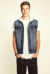 Hooded Denim Vest